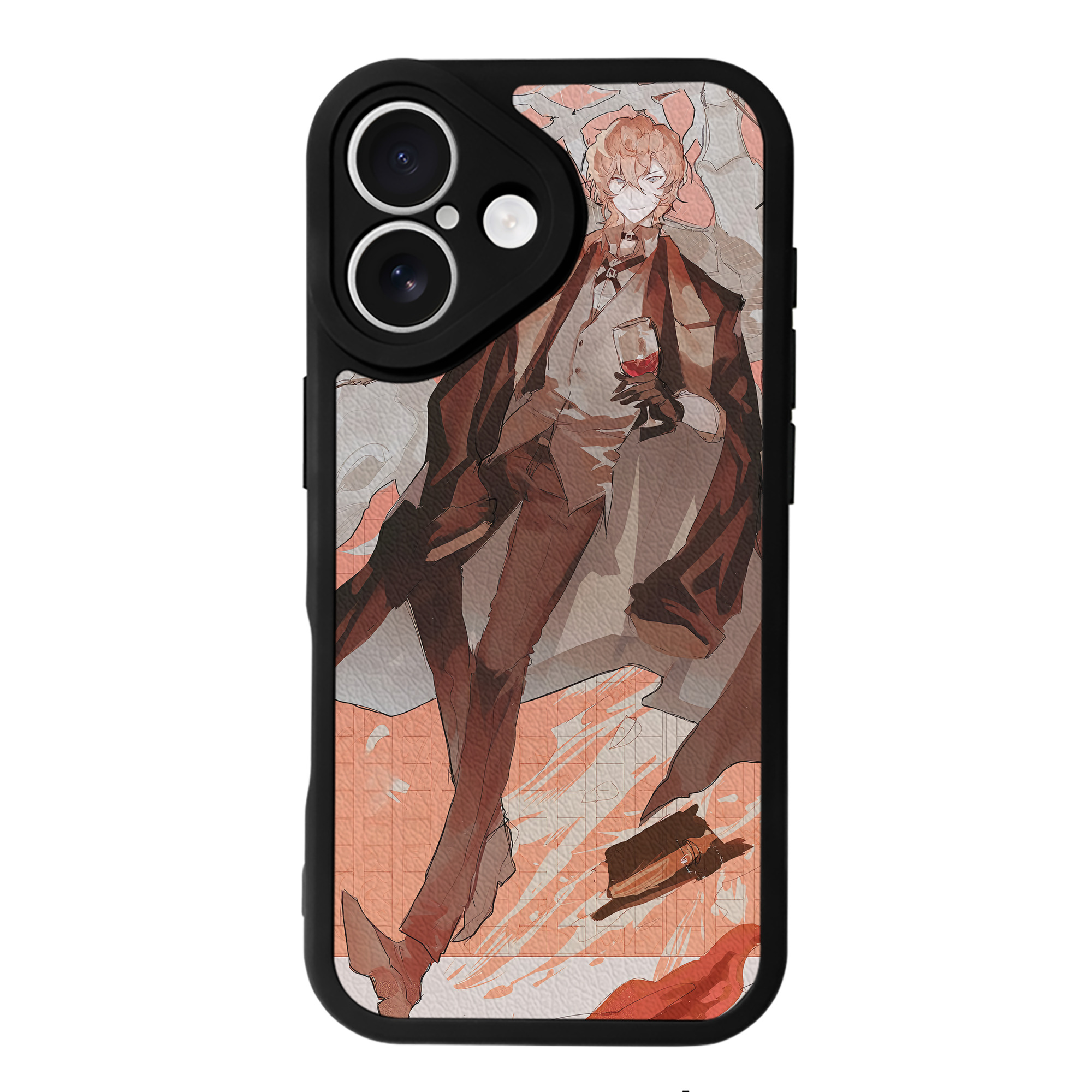 （画像用） 文豪ストレイドッグス Bungo Stray Dogs 【iPhone 16シリーズ対応】シリコンスマホケース（レザー調） 材質：シリコン